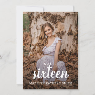 Sweet sixteen photo Invitation