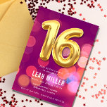 Sweet sixteen Pink Bokeh Party Invitation<br><div class="desc">Belles lumières de la ville réserver dans le design rose sweet sixteen invitation fête d'anniversaire pour les filles. Customisez-les avec le nom de la fille d'anniversaire,  l'adresse et les informations rsvp.</div>
