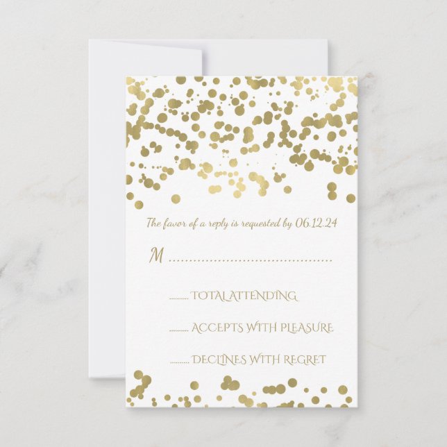 Sweet sixteen RSVP Gold Foil Confetti (Devant)