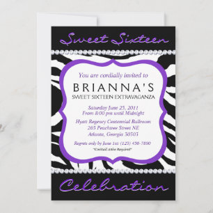 Sweet sixteen Sassy Invitation