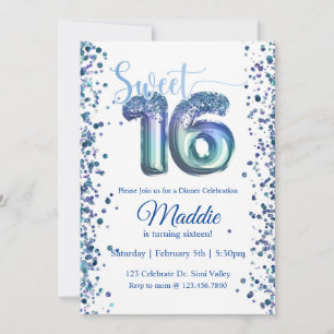 Sweet sixteen, Seize, Ado party Invitation