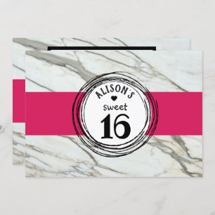 Sweet sixteen tendance ado fille invitation