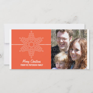 Sweet Snowflake Carte photo, Orange