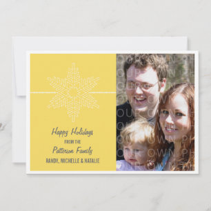 Sweet Snowflake Carte Plat, Jaune