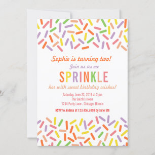 Sweet Sprinkle Anniversaire Fête Invitation
