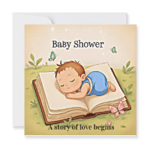 Sweet Story Baby Shower Invitation – Cozy Sleeping