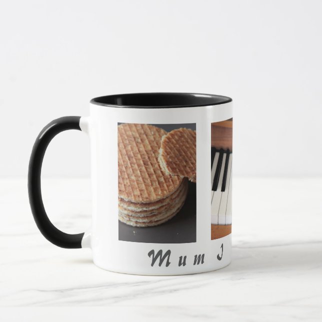 Sweet Stroopwafel Piano Mug — Cadeau pour maman (Gauche)