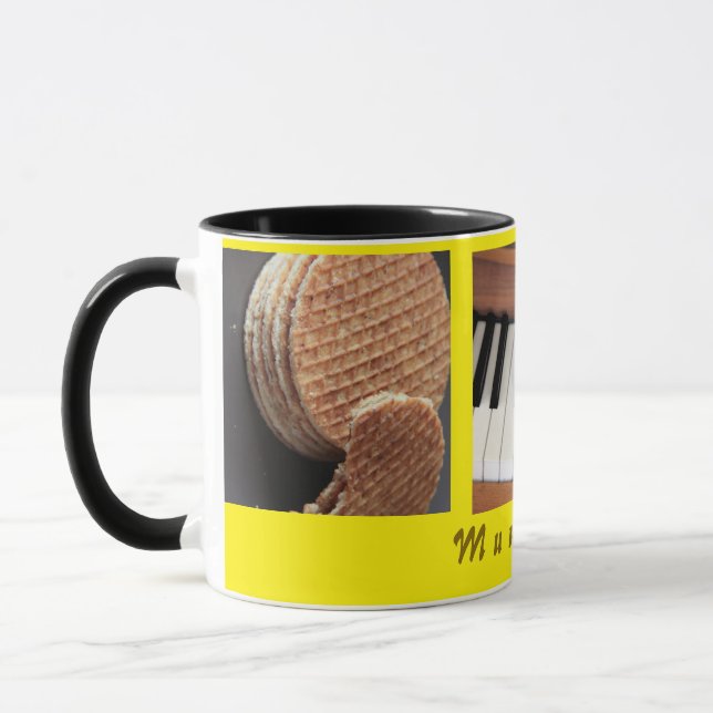 Sweet Stroopwafel Piano Mug — Cadeau pour maman (Gauche)