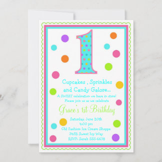 Sweet Surprise 1er Anniversaire Invitation