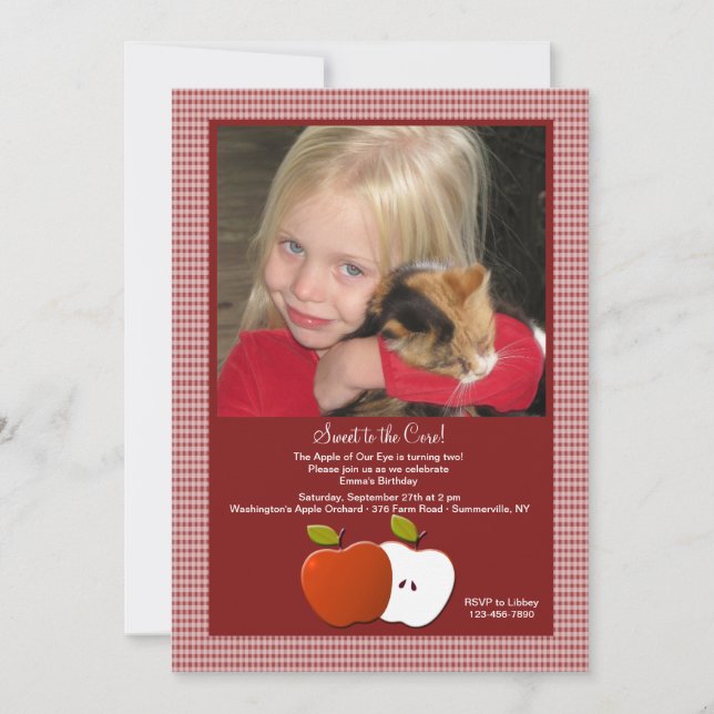 Sweet To The Core Photo Invitation (Devant)