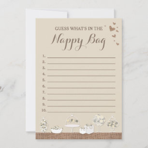 Sweet Traitements Baby shower rustique Guesser Jeu