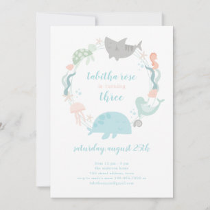 Sweet Under the Sea Anniversaire Invitation