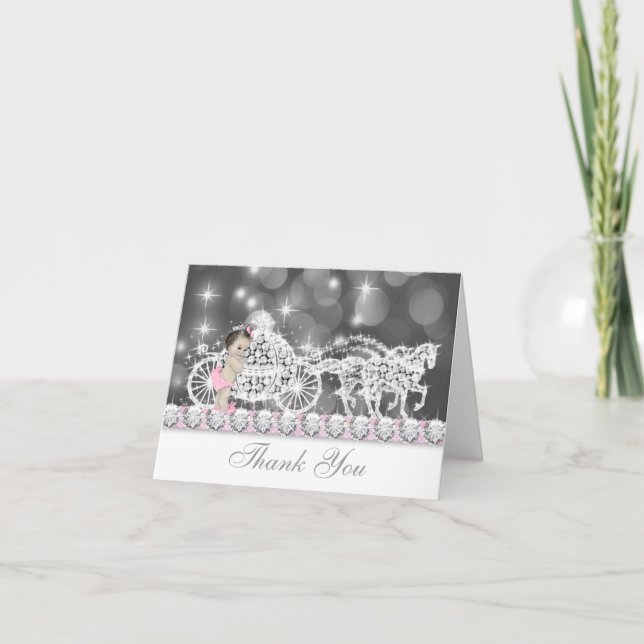 Sweet Vintage Baby shower rose Merci Cartes (Devant)