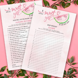 Sweet Watermelon Jeux à Baby shower double face