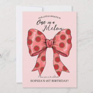 Sweet Watermelon Ribbon Été Invitation