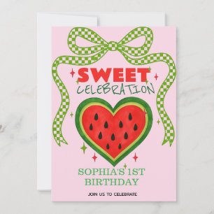 Sweet Watermelon Ribbon Été Invitation