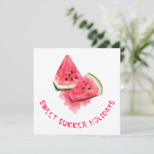 Sweet Watermelon Summer Holiday Card Texte personn