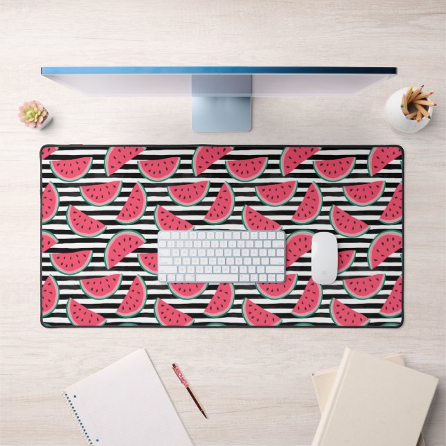 Sweet Watermelon sur bandes Motif noir et blanc (Bureau 1)