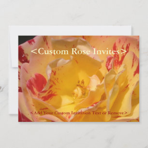 Sweet Yellow Rose Art Personnalisé Invitations