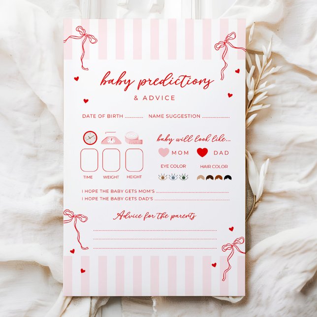 Sweetheart Baby Shower Prediction & Advice Game (Créateur téléchargé)