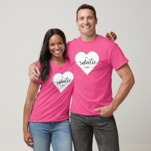 SWEETIE Coeur Blanc Saint Valentin T-shirt