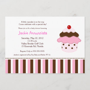 Sweetness 'Lil Cupcake 5x7 Baby shower Invitation