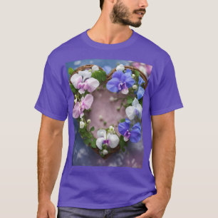 Sweetpea Heart Vine - Basic Dark T-Shirt Design