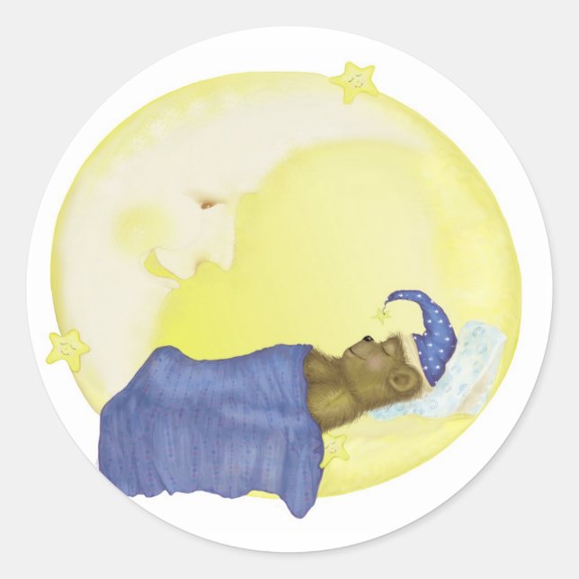 Sweets Dreams Teddy Bear sur les Stickers Lune (Devant)