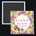 Sweets Wedding Magnet<br><div class="desc">This Sweets Wedding Magnet makes a great wedding favor! Customize with your own text.</div>