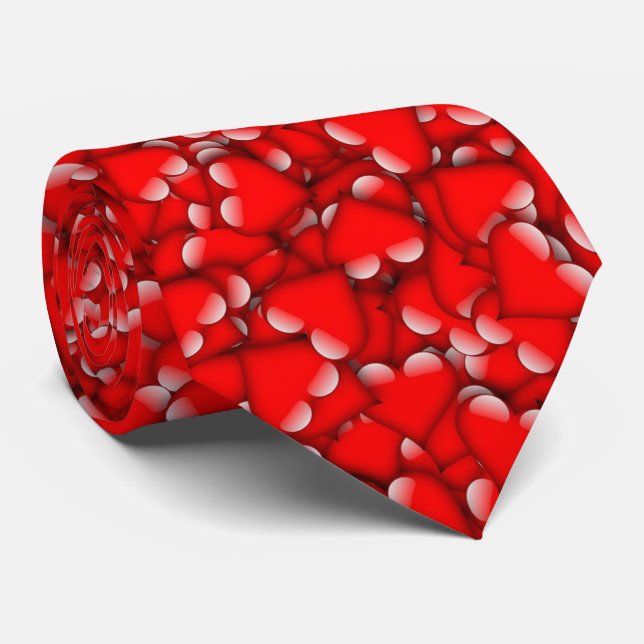 Swet Heart Candy Motif Valentines Jour Cravate (Roulé)