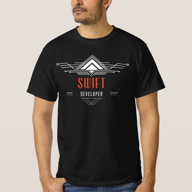 Swift Developer Code T-Shirt Homme Artiste (Devant)