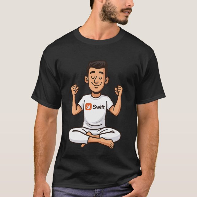 Swift Logo Meditation T-Shirt – Programmer  (Devant)