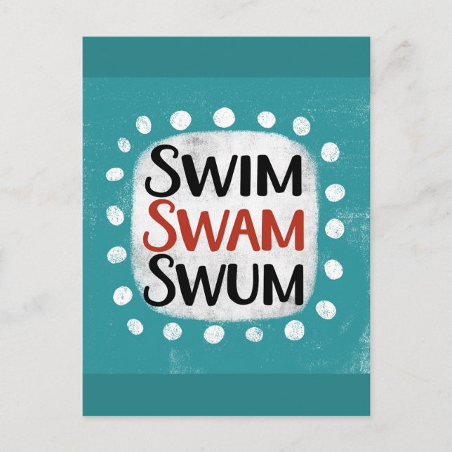 Swim Swam Carte postale (Devant)
