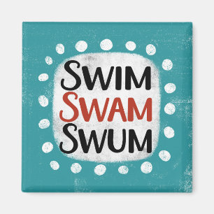 Swim Swam Réfrigérateur Aimant
