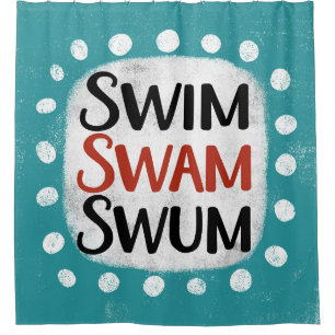 Swim Swam Swum Douche rideau