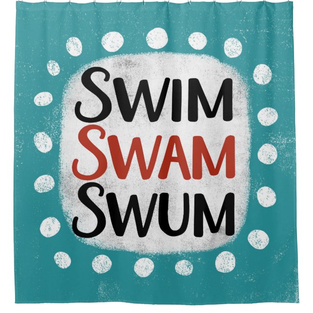 Swim Swam Swum Douche rideau (Devant)