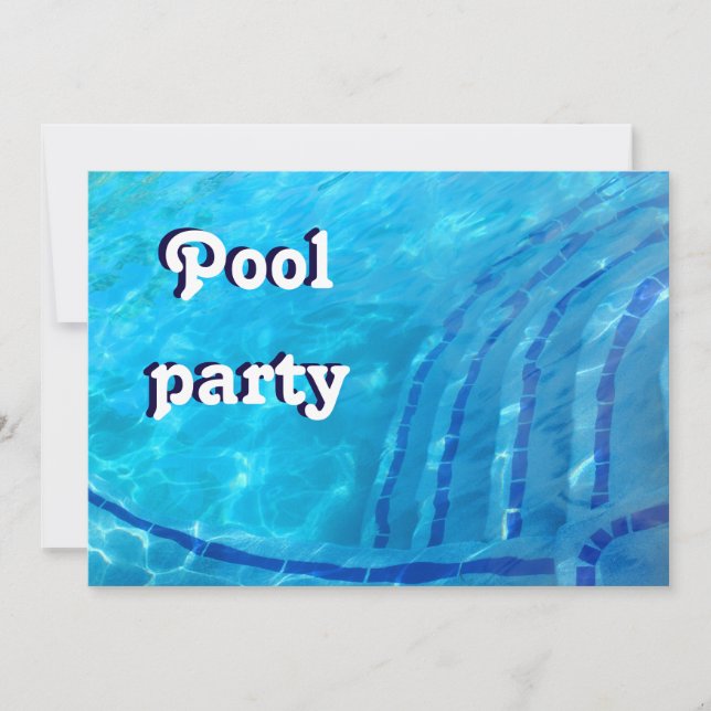 Swimming pool party invitation (Devant)