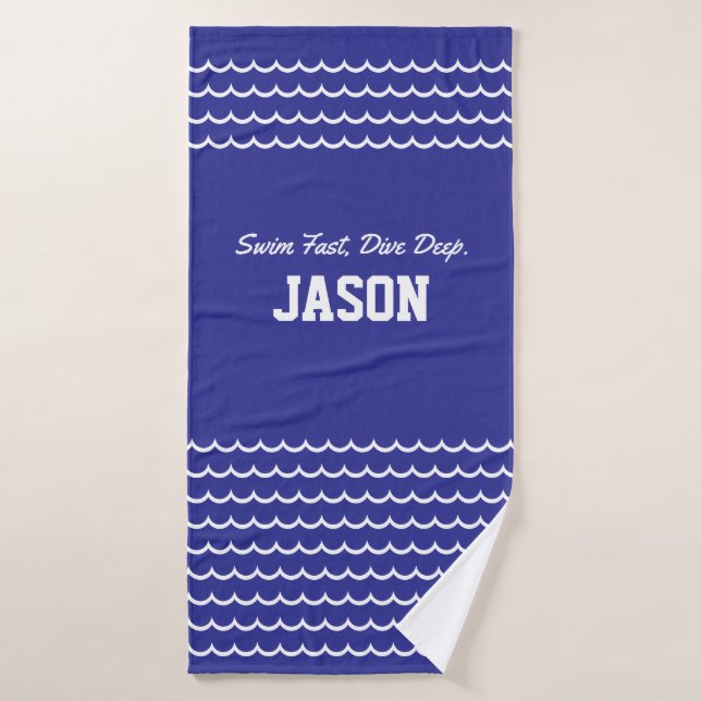 Swimming Sport Towel – Swim Fast, Dive Deep | Swim (Serviette de bain)