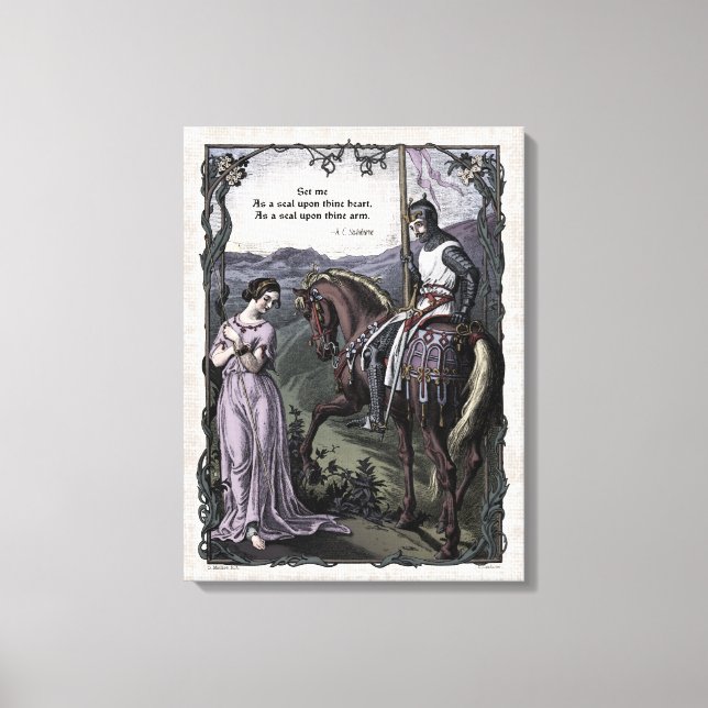 Swinburne "An Old Saying", toile d'art victorienne (Recto)