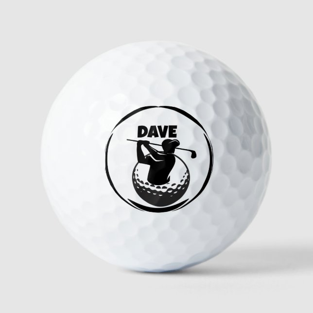 Swing de golf masculin & Balle de golf (Recto)