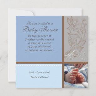 Swirl moderne n Polka Dot - Invitation de douche p
