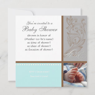 Swirl moderne n Polka Dot - Invitation de douche p