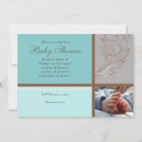 Swirl moderne n Polka Dot - Invitation de douche p