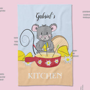 Swiss Mouse Making Fromage Fondue Serviette de cui