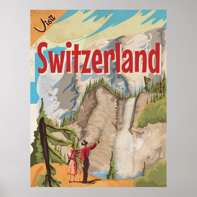 Switzerland Vintage Travel Poster (Devant)