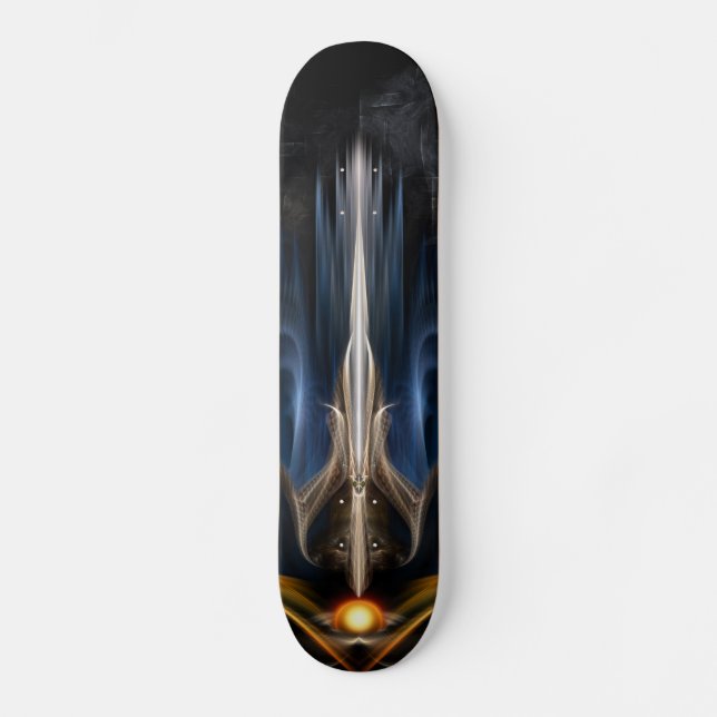 Sword Of Light Fractal Art Skateboard Deck (Recto)