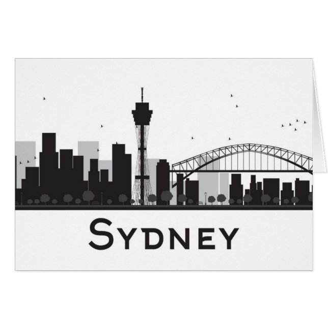 Sydney, Australie horizon noir et blanc de | de (Devant horizontal)