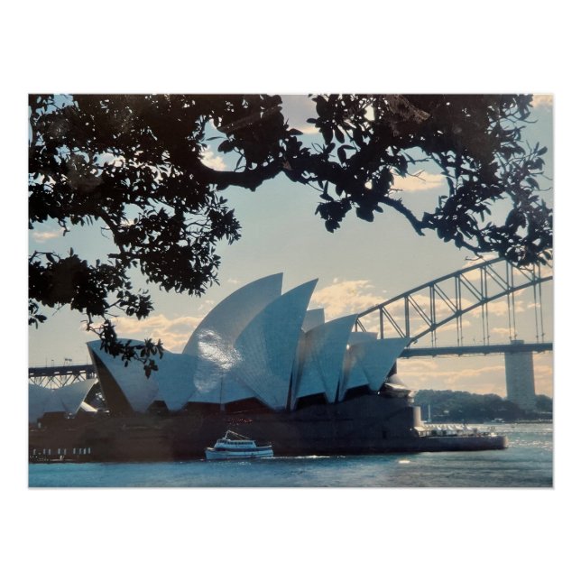 SYDNEY HARBER, OPÉRA D'AUSTRALIE Affiche lustrée (Devant)