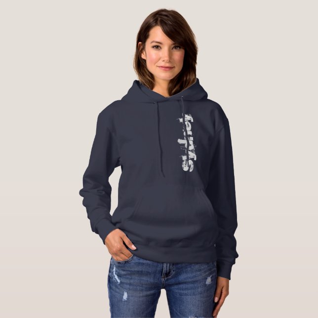 Sydney - Lettres blanches fanées sur Sweat - shirt (Devant entier)