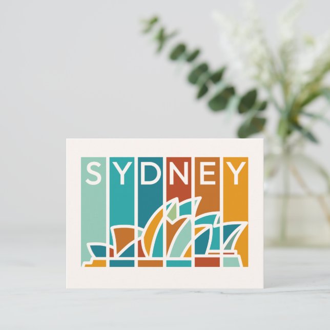 Sydney Opera House Abstract Design Carte postale (Debout devant)